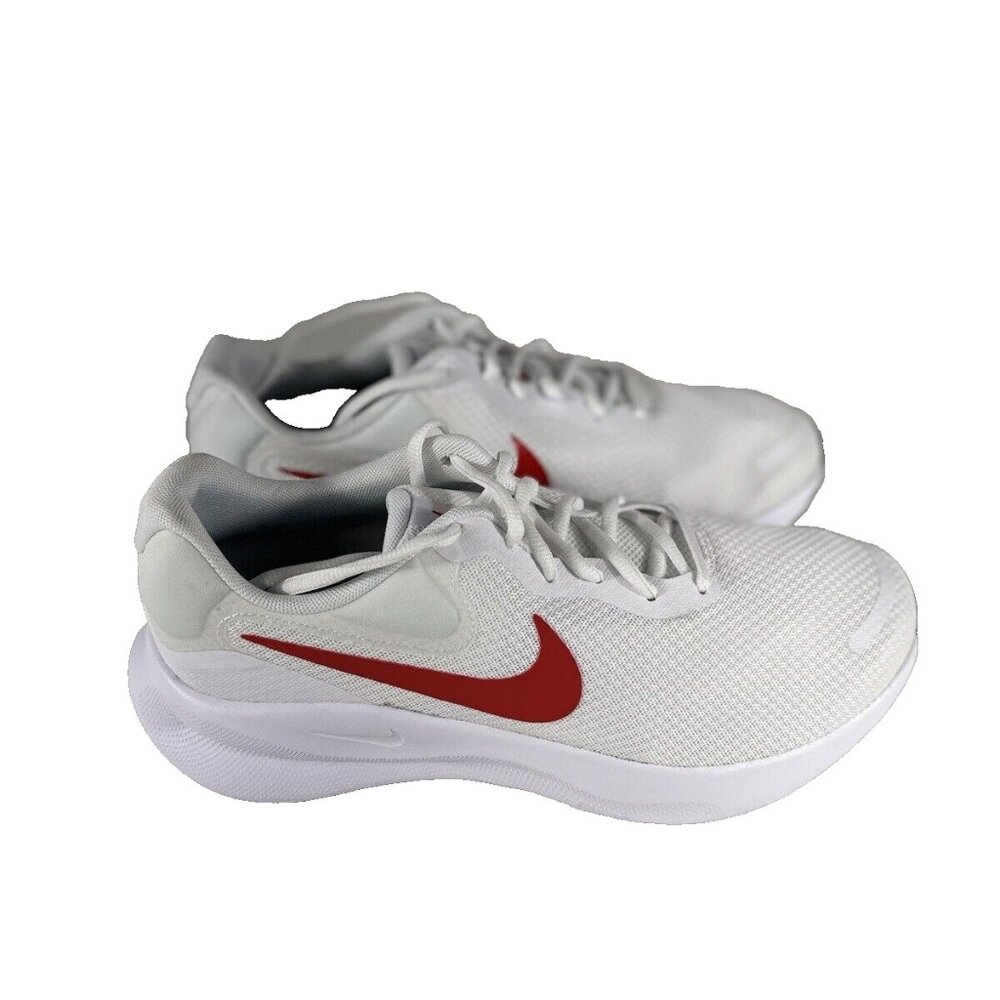 Nike Revolution 7 Men's Extra Wide White University Red FB8501-100 Size 10